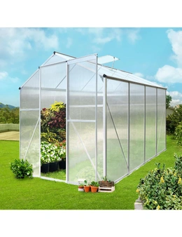 Livsip Greenhouse Aluminium Green House Shed Polycarbonate Walk in 2.52x1.9M